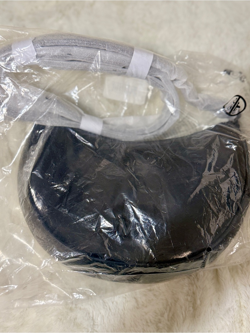Michael Kors Black Crescent Shoulder Bag with Long Strap